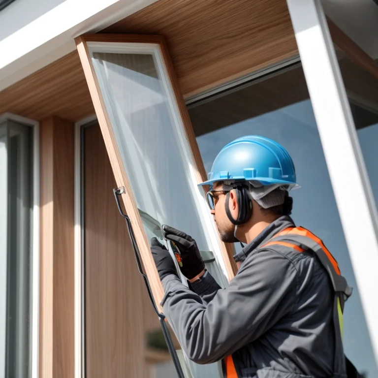 Zufriedener Kunde mit neu installiertem Fenster